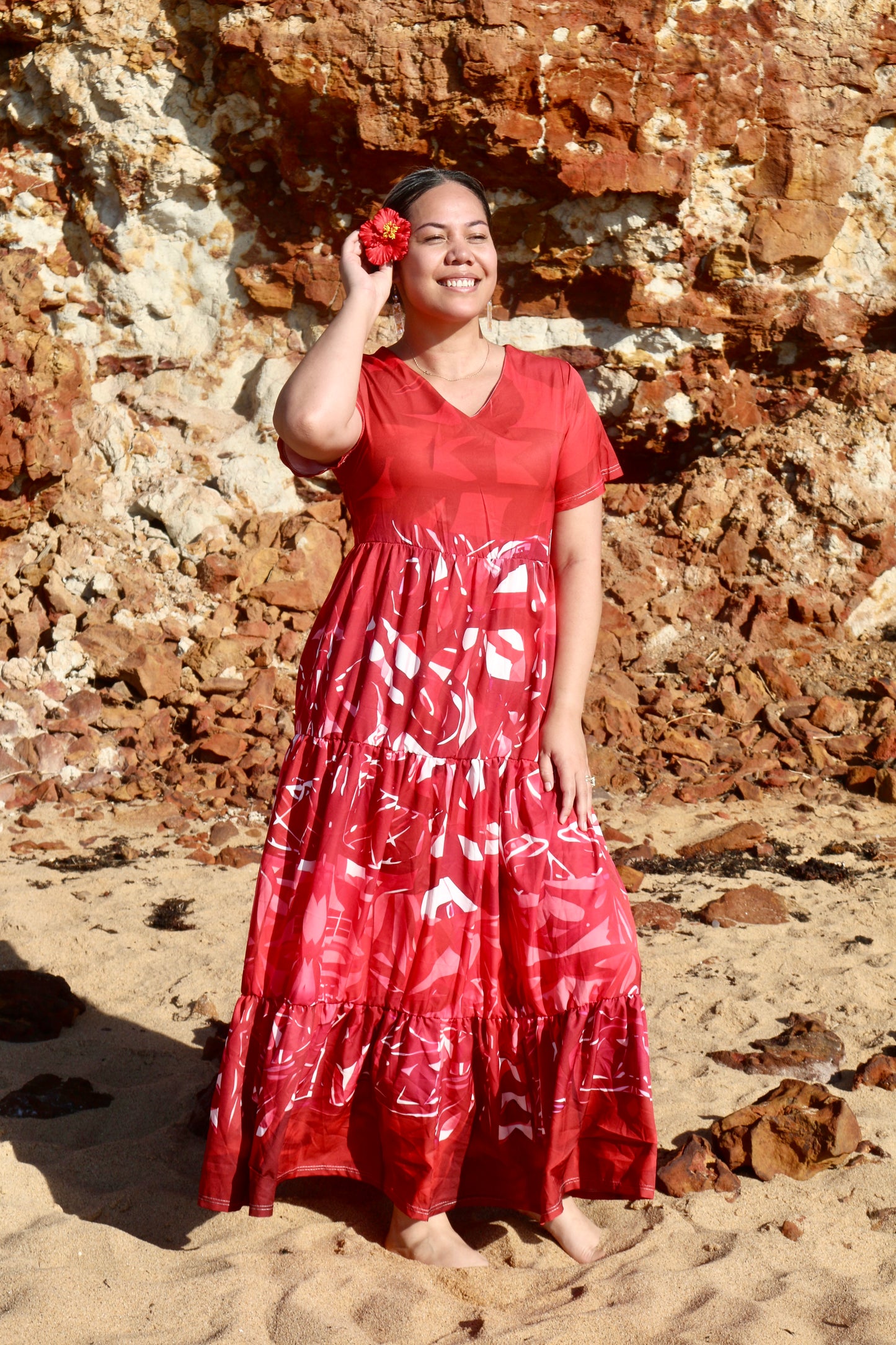 Ruby Radiance Lupe dress