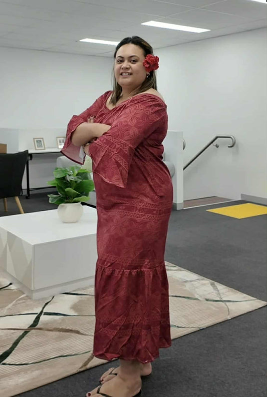 Maroon Tepa Dress