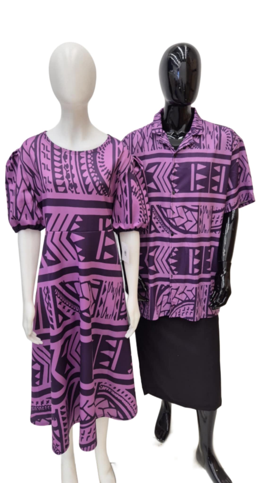 Purple Manaia Dress Size 22 & Men's Shirt Size 3XL