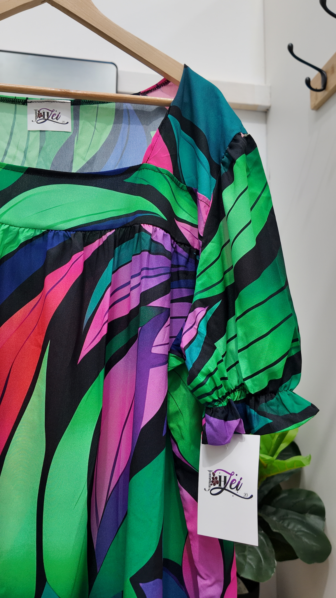 Pink and Green Nuanua Dress