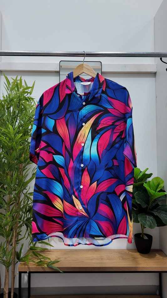 Pink and Yellow Nuanua Men Shirt