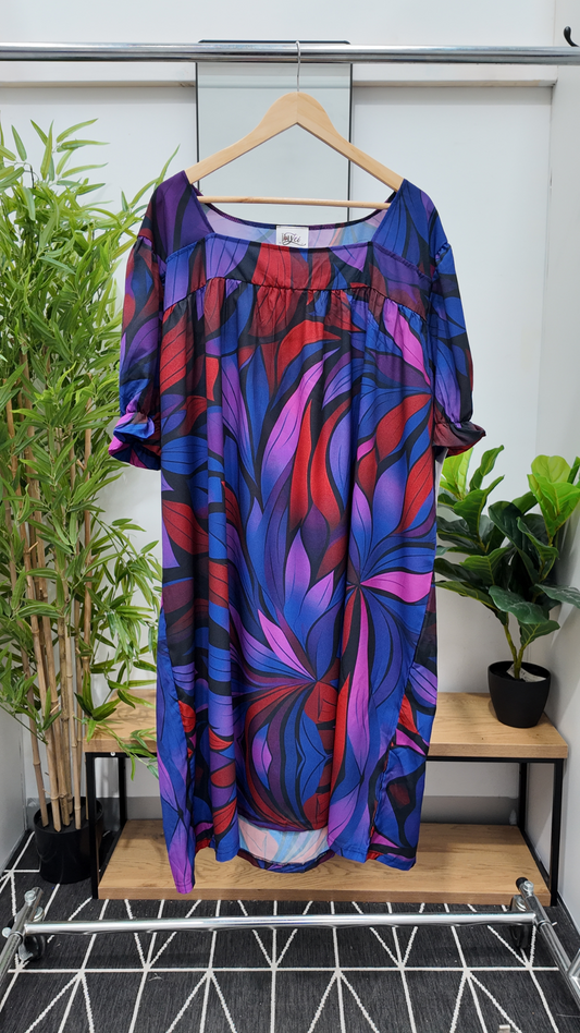Red and Brown Nuanua Dress