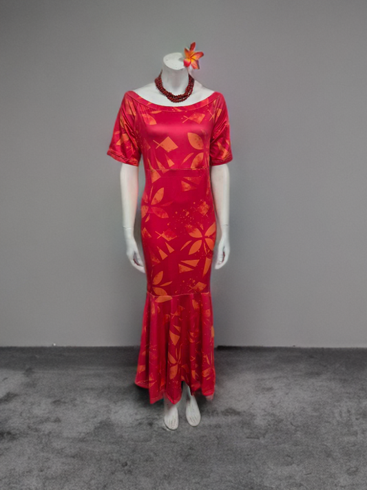 Pu'eomanū Orange Dress
