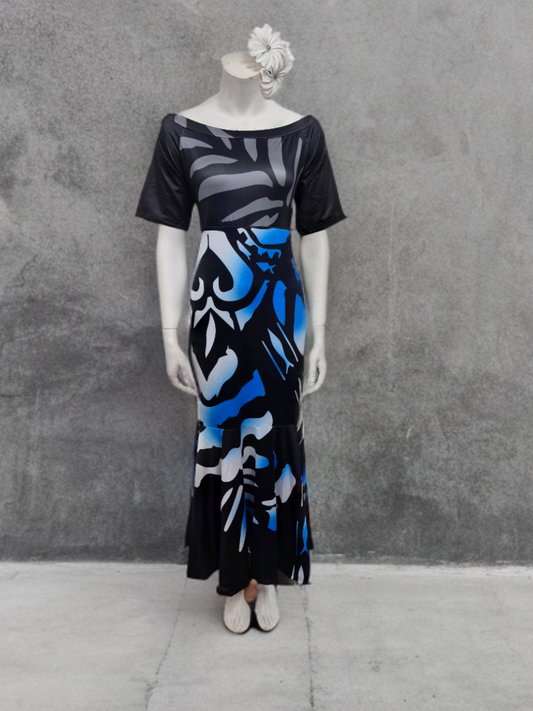 Akira black blue dress