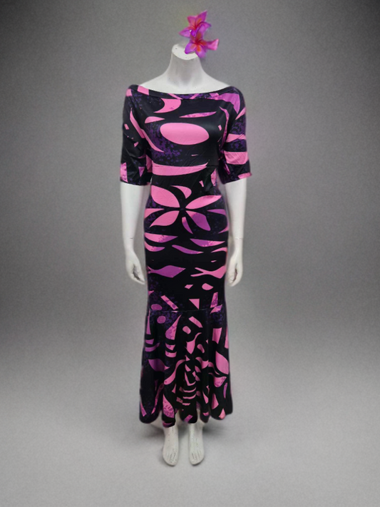 Āwhina Black Pink Dress