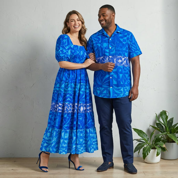 Sweeet Blue Couple Set (Dress size 18, Shirt 2XL)
