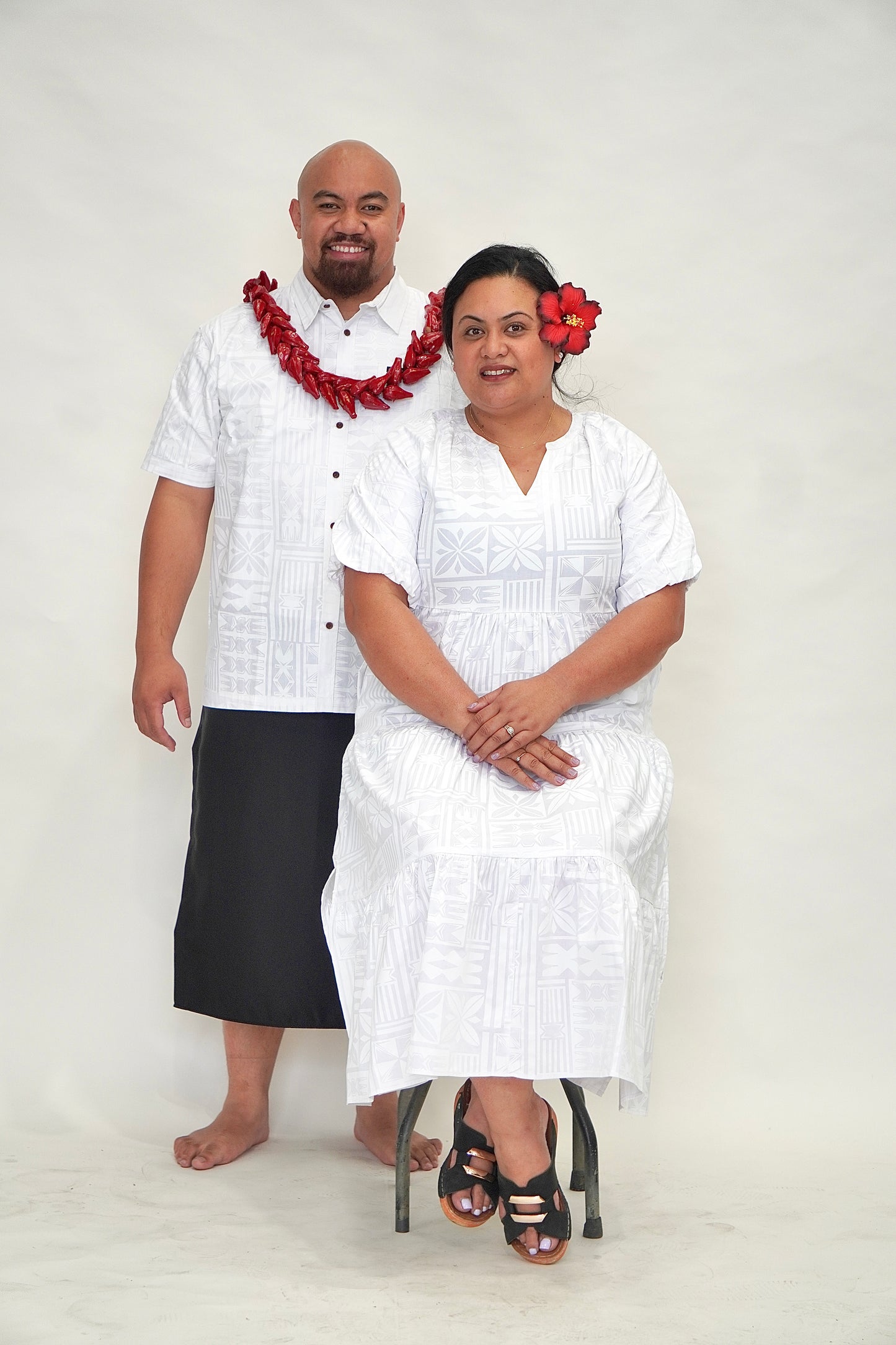 White Grace Dresses & Shirt Set