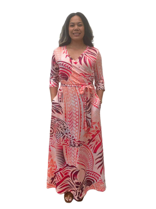 Tili Wrap Maxi Dress – Island Rose