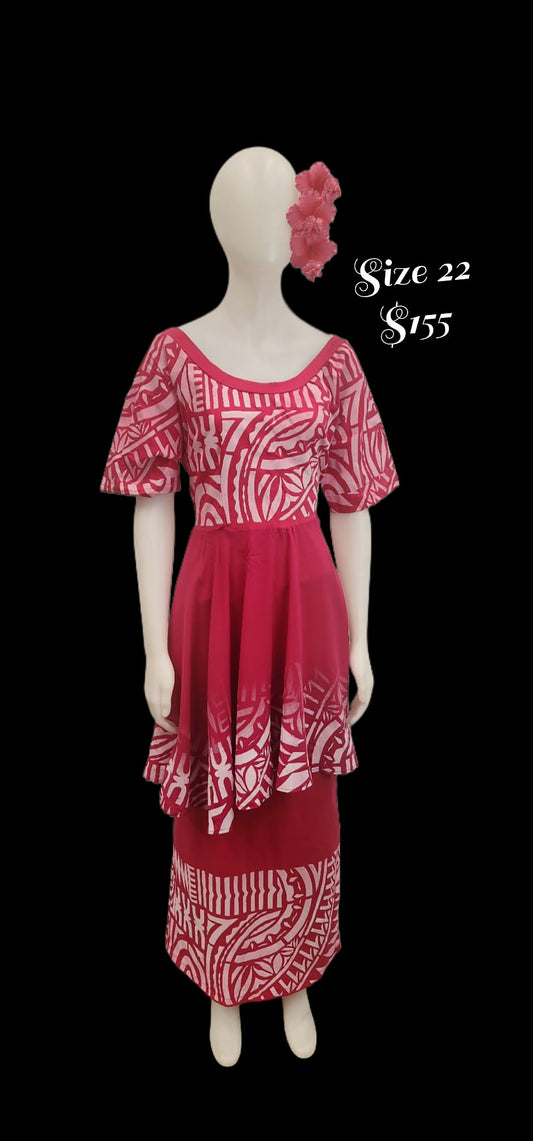 Pinkilicious Siala Puletasi Size 22