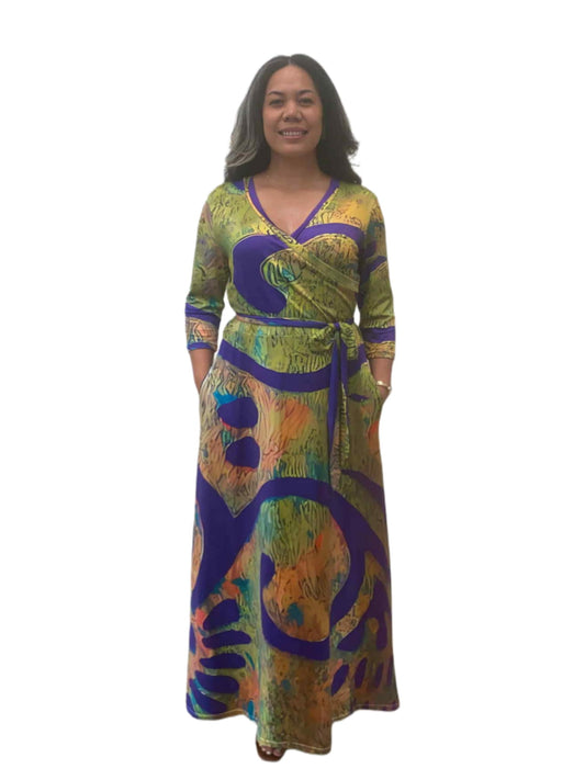Tili Wrap Maxi Dress - Pacific Valley