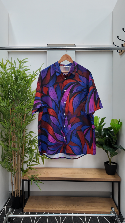 Red and Brown Nuanua Men Shirt